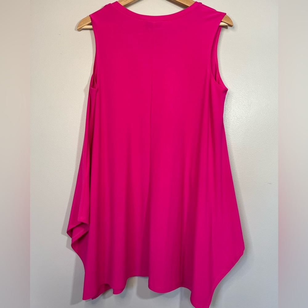 Joseph Ribkoff Fuschia Pink A-Line Swing Sleeveless Mini Dress Women’s Medium - Picture 5 of 9
